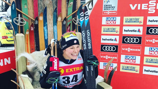 essica Diggins has recorded her second ever individual World Cup victory