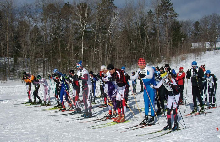 Black Mountain cross country ski race start 2019