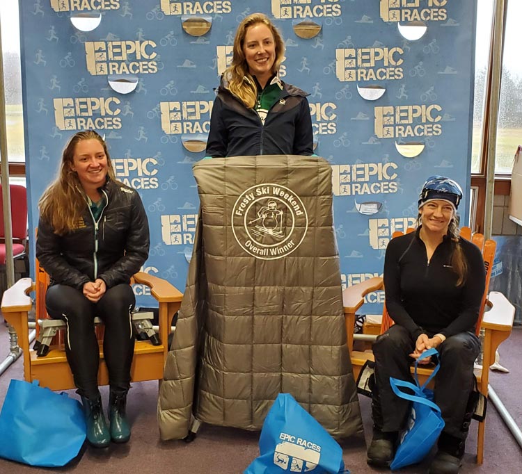 2020 Frosty Freestyle cross country ski racer women's podium