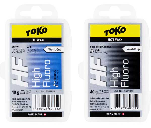 Toko HF Black and HF Blue DLC waxes