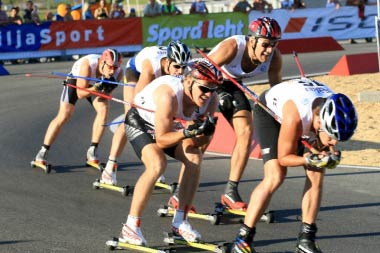 Rollerski racing on the World Cup