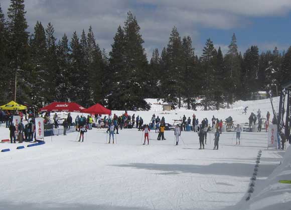 A Sprint Heat at Junior Olympics cross country ski championships