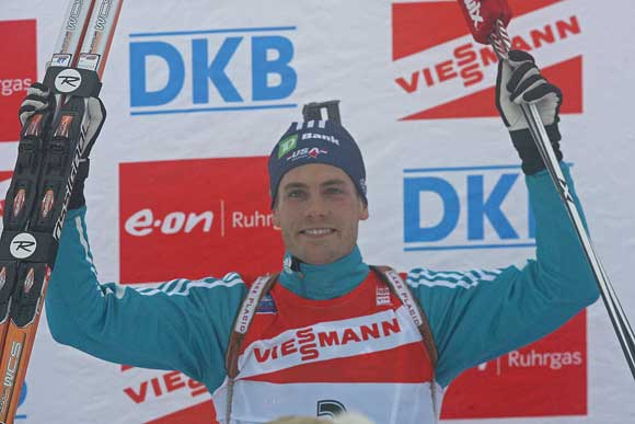 Tim Burke (Paul Smiths, NY) takes 2nd place at today's IBU World Cup Mass Start event in Oberhof, Germany. Credit: U.S. Biathlon