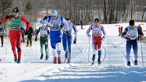 Men battle in the classic sprint finals at the U.S. Cross Country Ski Championships. (USSA/Bryan Fish)