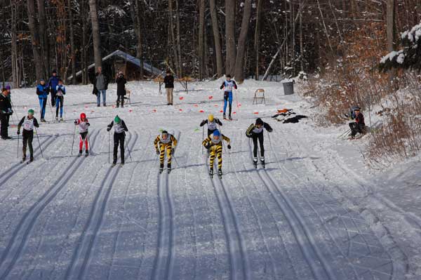 Junior Nationals Qualifier cross country ski race at the Boyne Valley Lodge