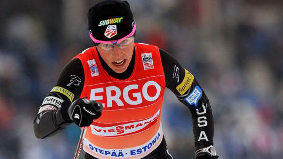 Kikkan Randall was ninth but retained her FIS World Cup sprint lead in Otepaa. (Getty Images/AFP-Raigo Pajula)
