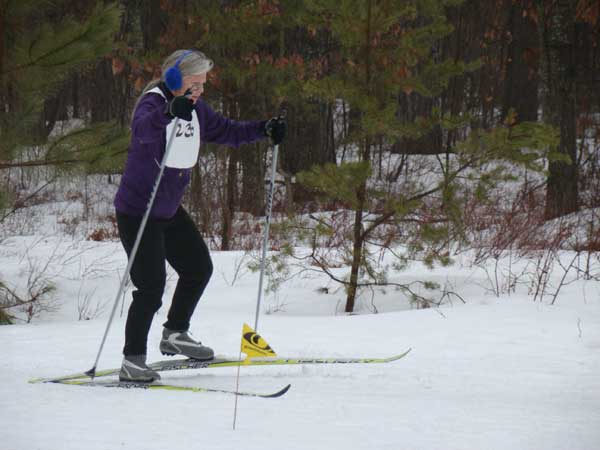 In the race at the Michigan Cup Relays at the Cross Country Ski Headquarters in 2013