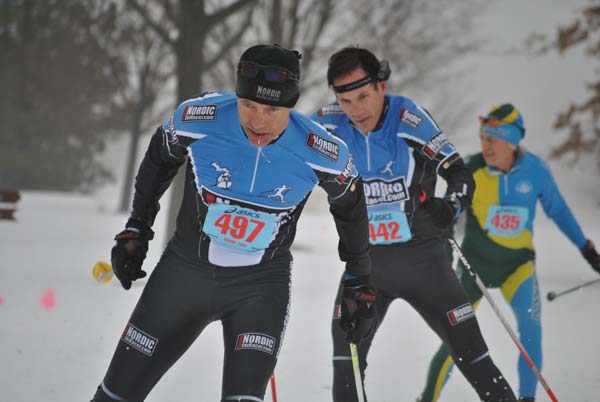 Ken Dawson, Doug Cornell and Robin Luce at the REI Frosty Freestyle Cross Country Ski Race