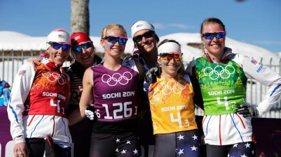 Team USA left it all on the course Saturday but was not able to keep pace and finished ninth at the women’s 4x5k relay of the 2014 Sochi Olympic Winter Games. (Getty Images/Adam Pretty)