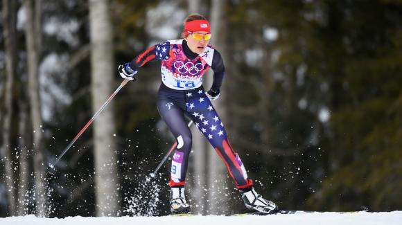 World Champion Kikkan Randall suffered a heartbreaking loss Tuesday when she was knocked out of the individual freestyle sprint event Tuesday at the 2014 Sochi Olympic Winter Games, while rookie Sophie Caldwell (pictured) skied into sixth and the top spot for the USA. (Getty Images/Harry How)