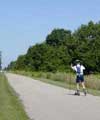 Rollerskiing the Pere Marquette Rail Trail, Midland to Clare