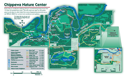 Chippewa Nature Center ski trail map