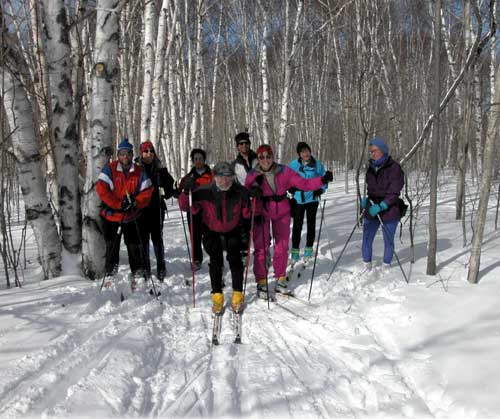 Washtenaw Ski Touring Club members, on skis
