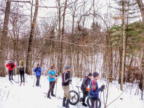On the cross country ski trail