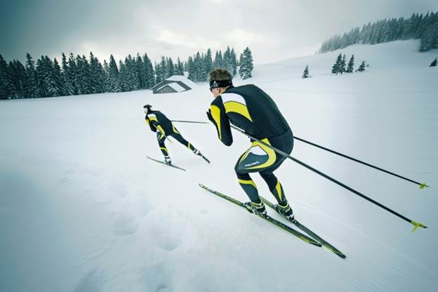 Fischer cross country ski demos at West Yellowstone