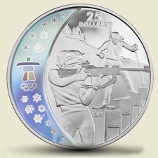 Biathlon 25 dollar coin