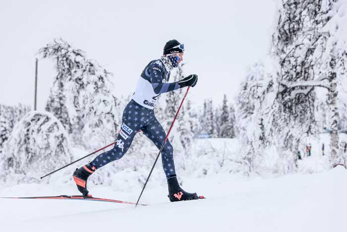 Schumacher skiing classic style: Diagonal stride. Photo credit @nordicfocus