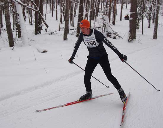 Joe webb at the michigan cup team time trial cross country ski race