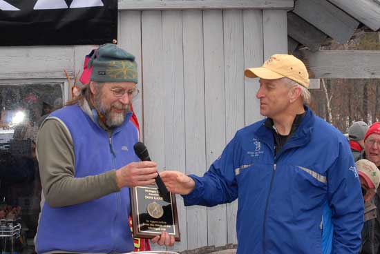 Don Kane receives award from Chair of Michigan Cup Committee, Ernie Brumbaugh