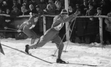 cross country ski racing, historical image