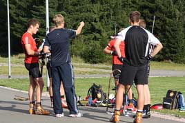 Planning the biathlon training in Oberhof (Photo: Viktoria Franke)