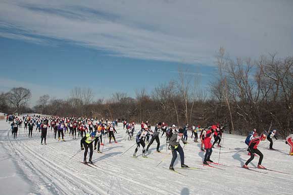 Northern Illinois cross country ski race
