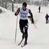 Kris Freeman talks wins cross country ski race in Muonio, Finland. Photo USST