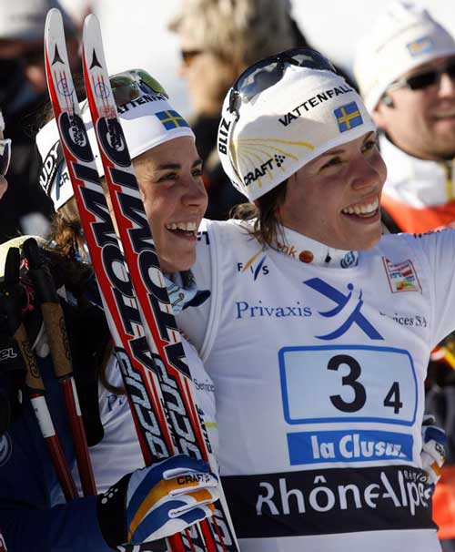 Anna Haag on the left.  She brought  Sweden Olympic medals and the 2015 World Championships.