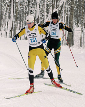 Oskar Lund takes 2nd in MTU Challenge cross country ski race