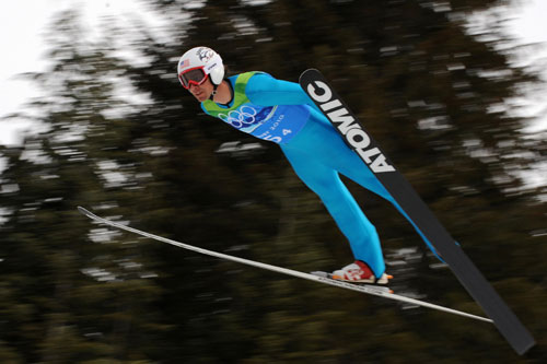 Johnnny Spillane and Team USA win silver medal in the 2010 Winter Olympics in Nordic Combined