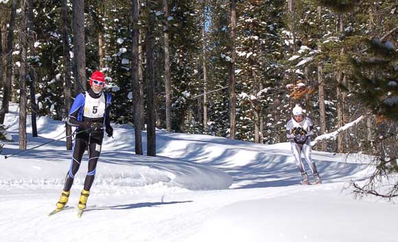Deja Hill at the Yellowstone Rendezvous cross country ski race