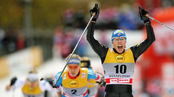Kikkan Randall wins World Cup cross country ski sprint in Duesseldorf