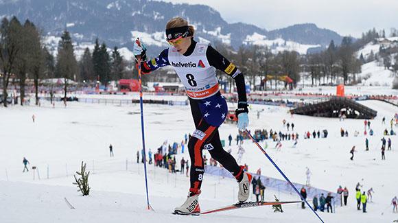 Liz Stephen strides to another strong Tour de Ski finish in day two of the seven stage event in Oberstdorf. (Getty Images/Bongarts)