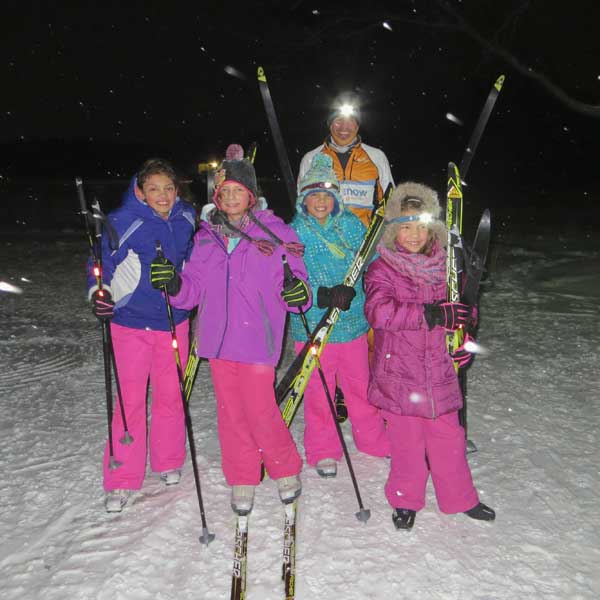 Evening learn to cross country ski class