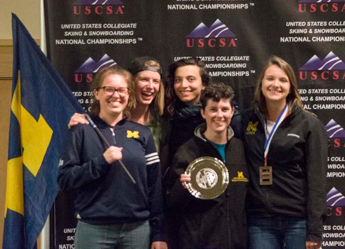 The University of Michigan women in 3rd place overall after the second day of competition