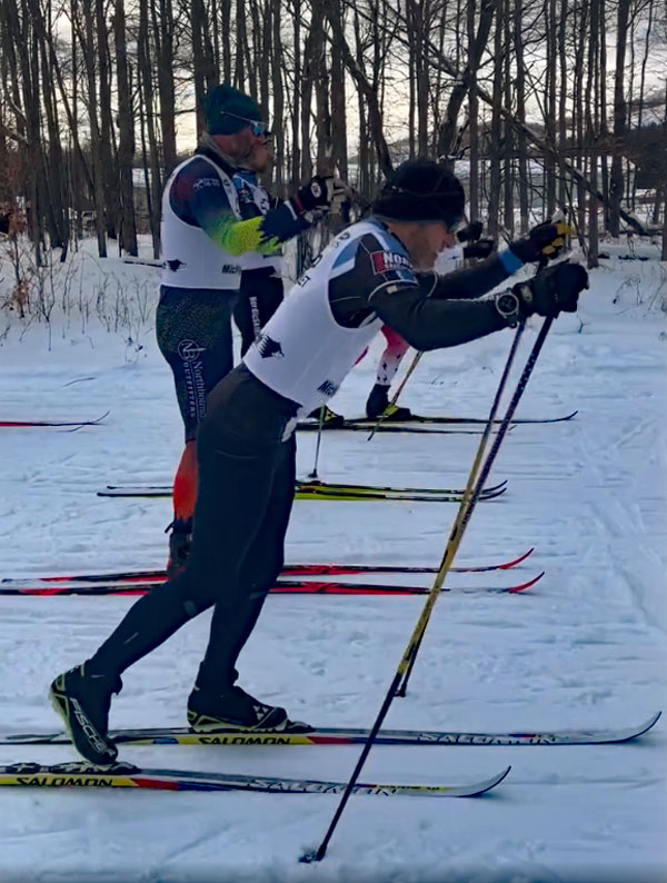 Yvon Dufour set for the start of the 2024 Boyne Classic - Insbrook 10km cross county ski race