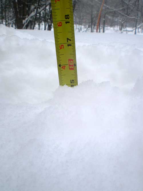 Gaylord snow on December 3, 2007