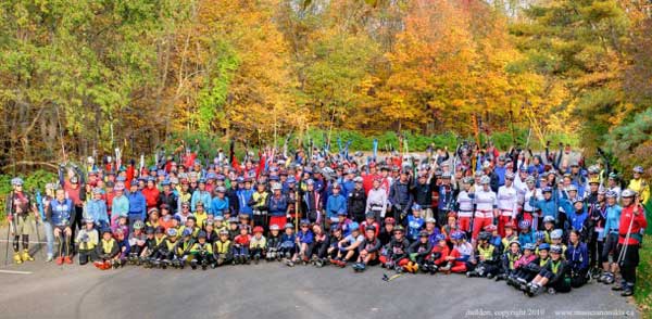 World record attempt for most rollerskiers in one place