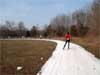 Bill Kaltz cross country skiing at Huron Meadows Metropark on April 2, 2011.