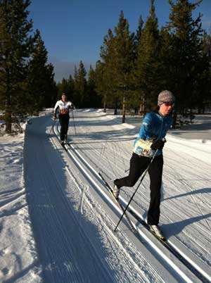 The Rendezvous Ski Trails in West Yellowstone, Mont. are in great shape with the entire trail system groomed for both skate and classic skiing. 
