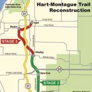 Hart Montague Trail improvements this month