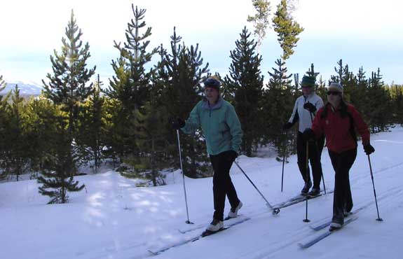 Cross country skiing in West Yellowstone