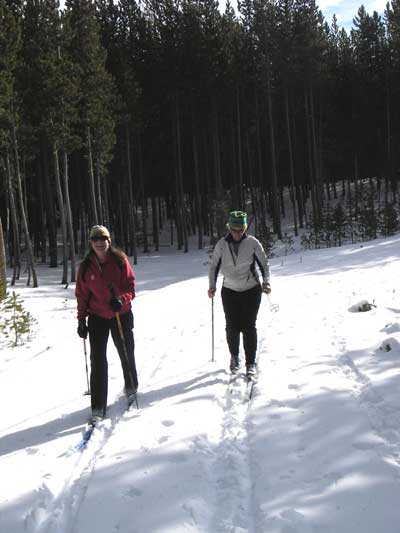 Cross country skiing in West Yellowstone