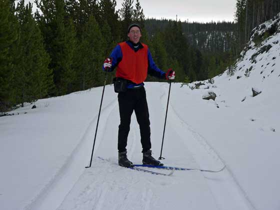 Early season cross country skiing in West Yellowstone