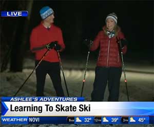 Ashlee Baracy heads to Huron Meadow Park to learn the art of skating on skis.
