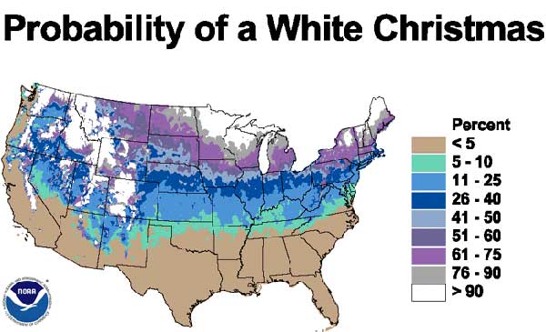 Probability of a white Christmas