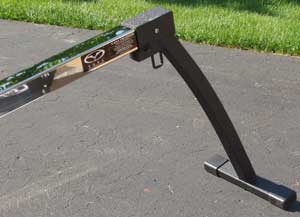 Second step for building the Vasa Ergometer: Take the beam out of it's box and insert into the leg assembly.