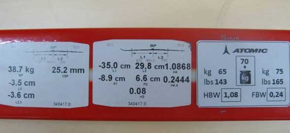 New set of stickers for Atomic race skis.