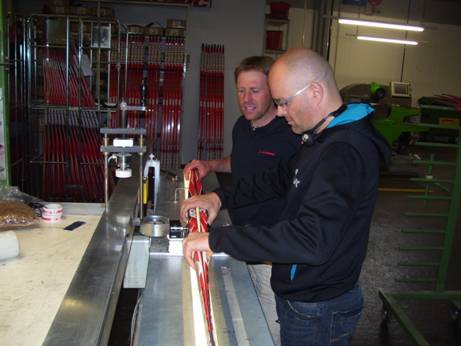 Andre Jungen won the Birkie in 1995 and his picture is on the wall of winners at the Telemark Lodge. Now, he helps pick skis for Americans to use at the Birkie.