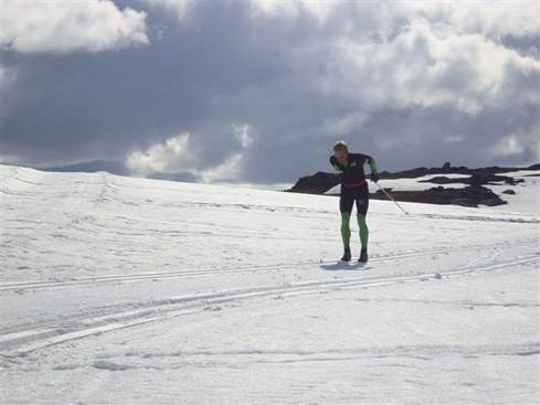 Atomic skis at Sognefjel